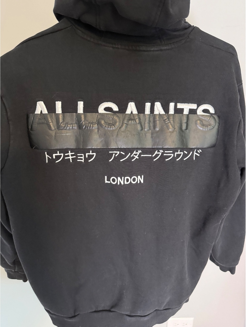 All Saints Boys' Black Hoodie Sweatshirt with Graphic Print - Picture 11 of 11